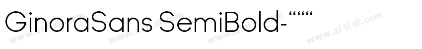 GinoraSans SemiBold字体转换